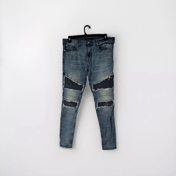 Pre-owned PacSun Mens 34 X 32 Comfort Stretch  Patch Skinny Jeans - Picture 1 of 5